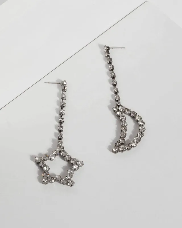 Crystal Star Moon Drop Earrings sold by Collete Hayman