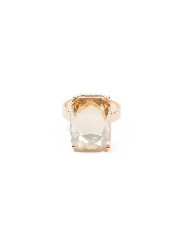 Rectangular Diamante Stone Ring - Medium sold by Collete Hayman