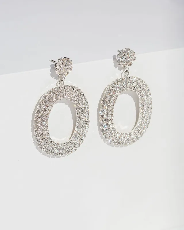 Crystal Oval Drop Earrings sold by Collete Hayman
