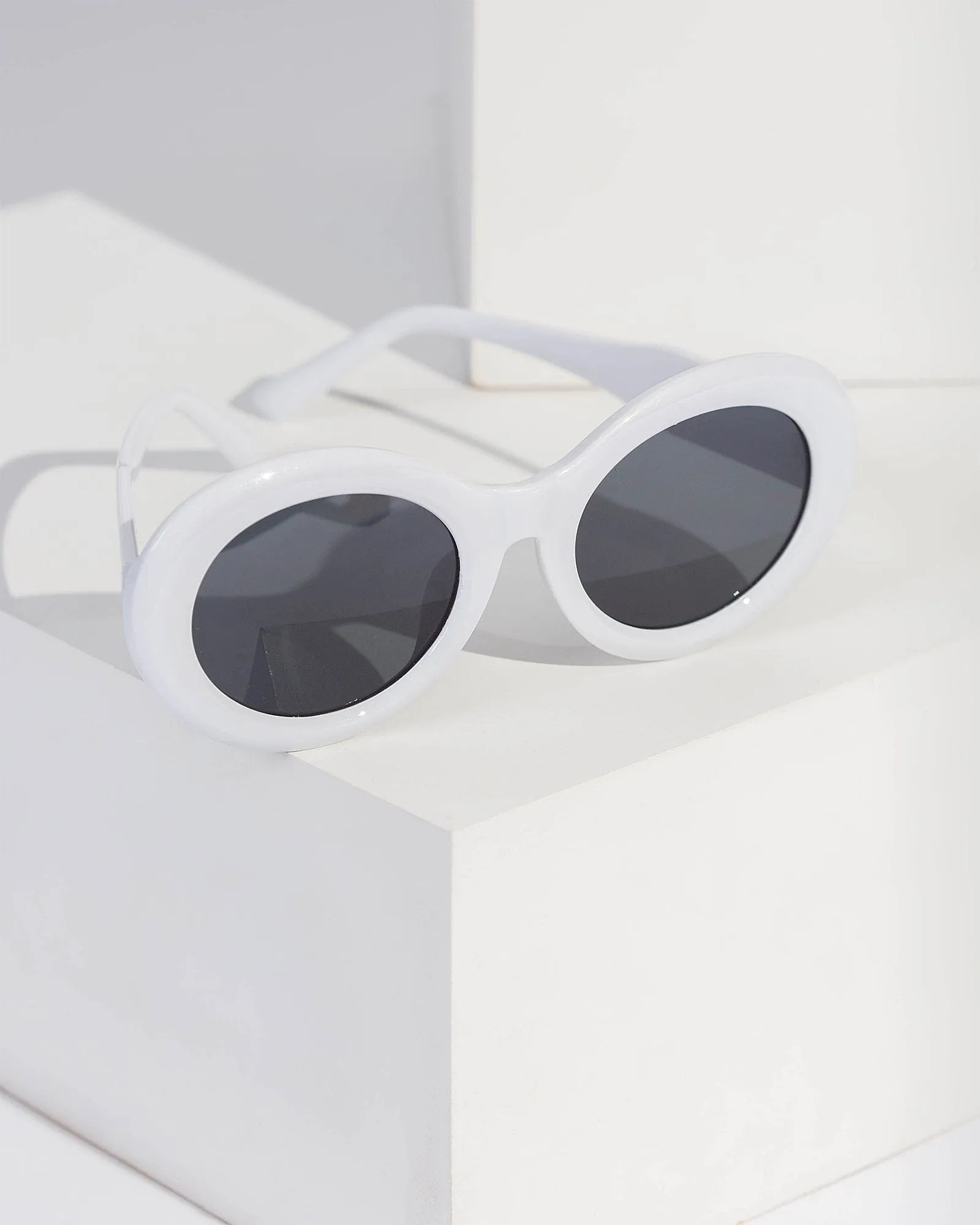 White Round Sunglasses sold by Collete Hayman product image thumbnail 2