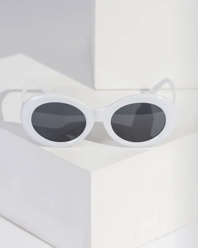 White Round Sunglasses sold by Collete Hayman