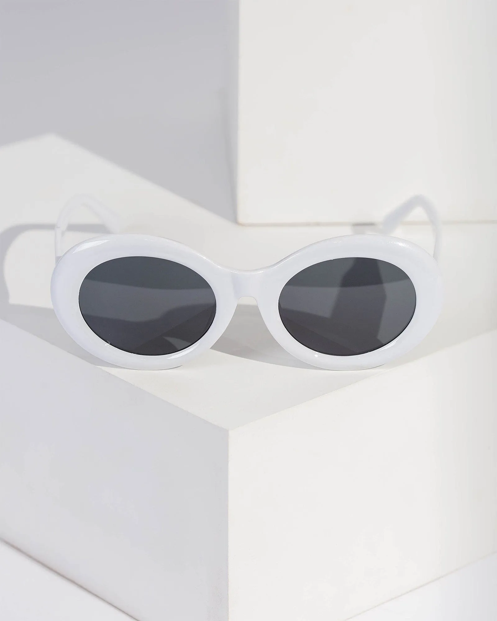 White Round Sunglasses sold by Collete Hayman