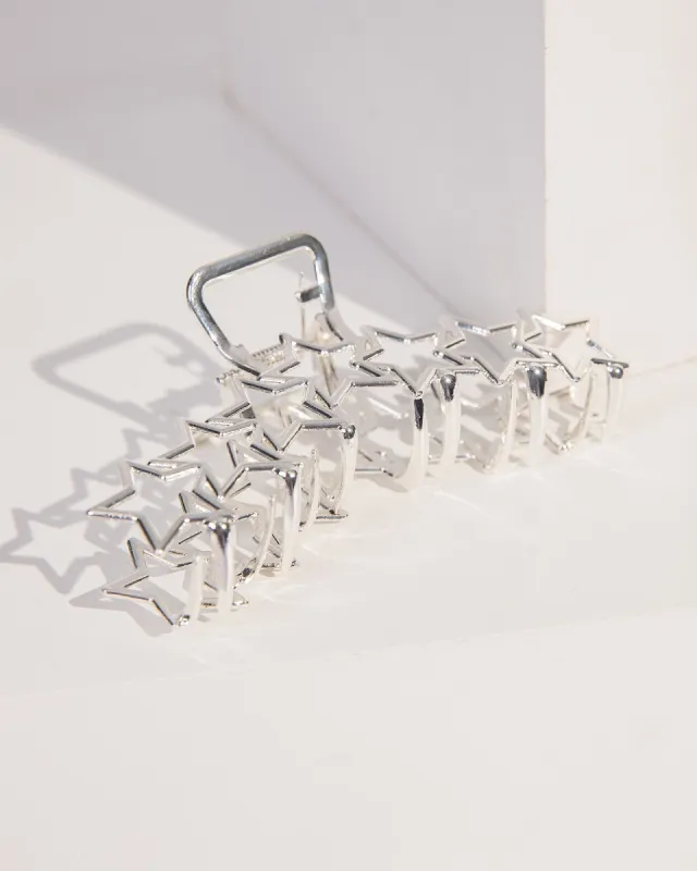 Silver Metal Stars Claw Clip sold by Collete Hayman