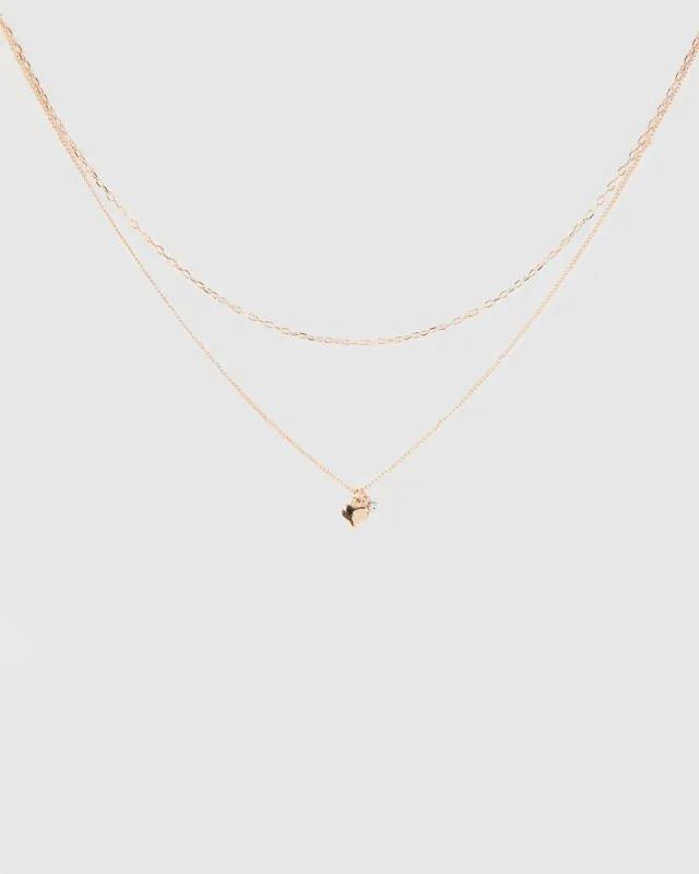 Rose Gold 2pk Heart Pendant Necklace sold by Collete Hayman