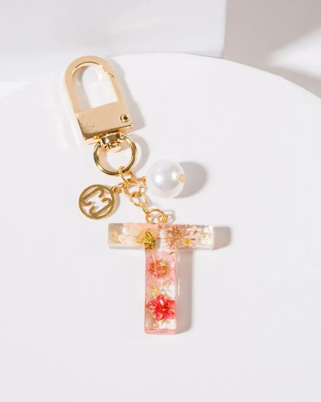 T - Initial Bag Charm Pearl sold by Collete Hayman