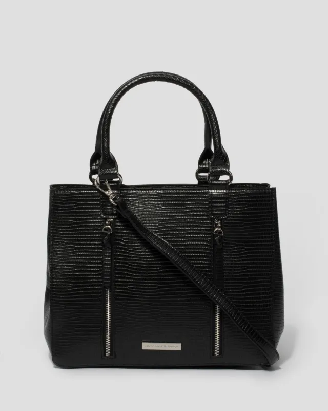 Black Clarita Tote Bag sold by Collete Hayman