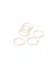 Gold Tone Fine Metal Hexagon Ring Pack - Large sold by Collete Hayman