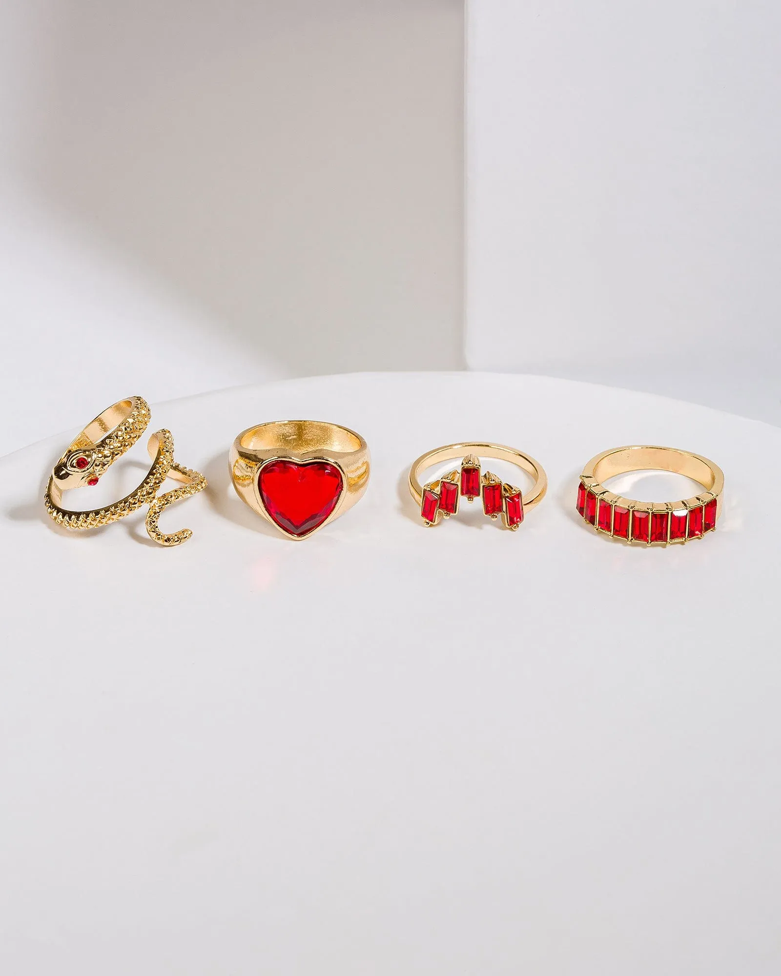 Red Snake Crystal Ring Pack sold by Collete Hayman