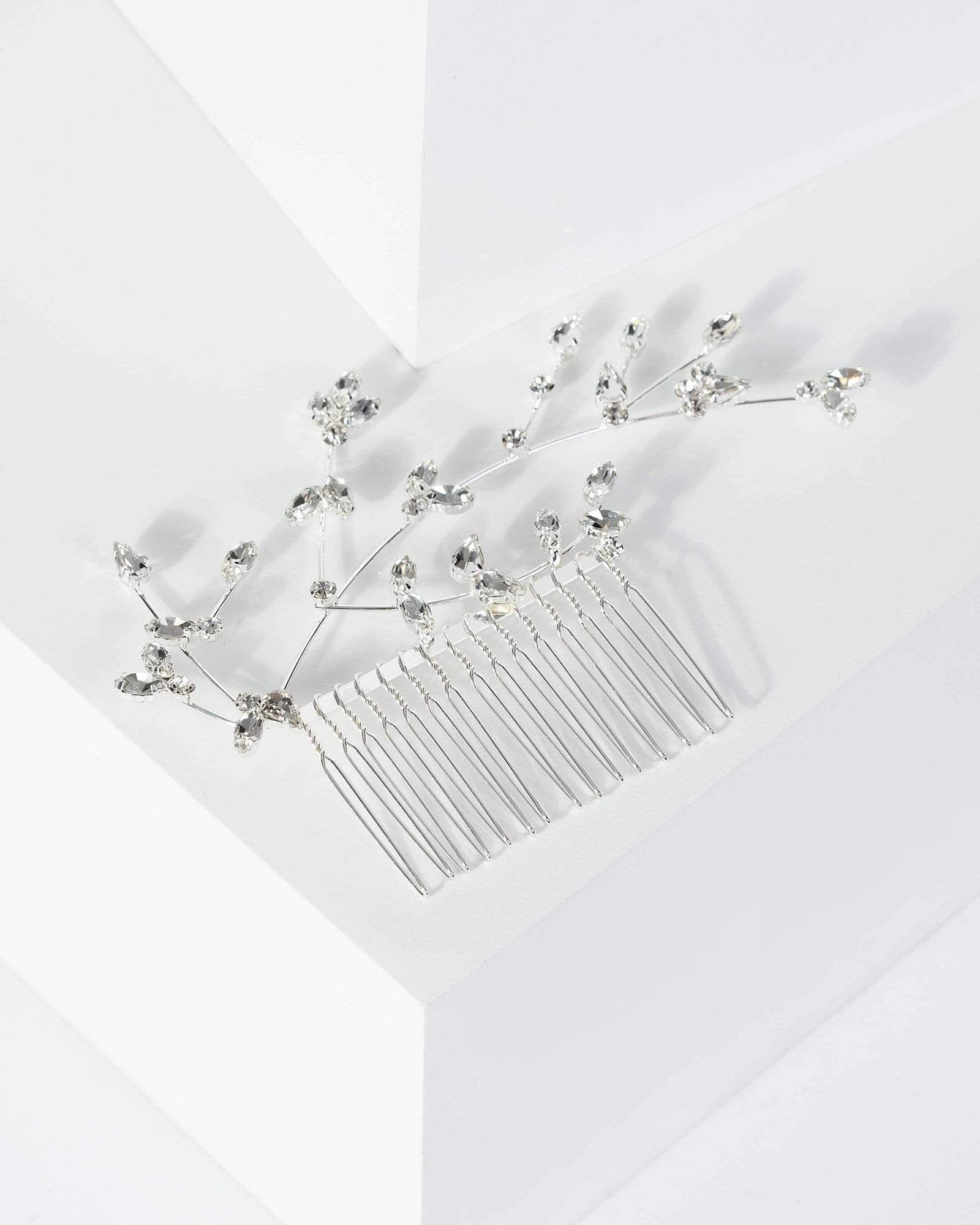 Silver Crystal Vine Hair Comb sold by Collete Hayman