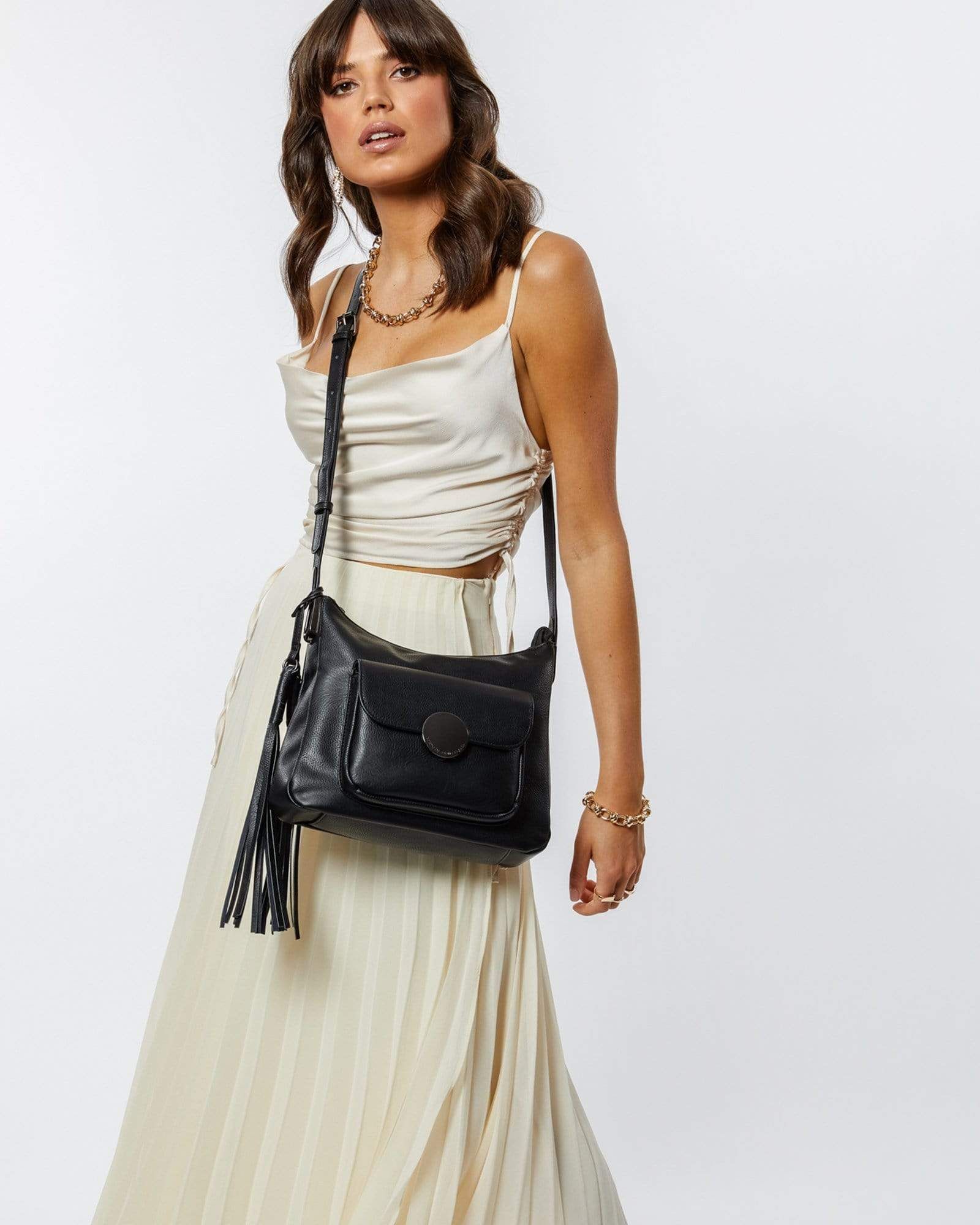 Black Hadley Cross Body Bag sold by Collete Hayman product image thumbnail 4