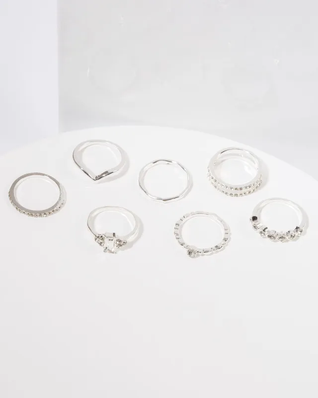 Silver Crystal Dainty Ring Pack sold by Collete Hayman