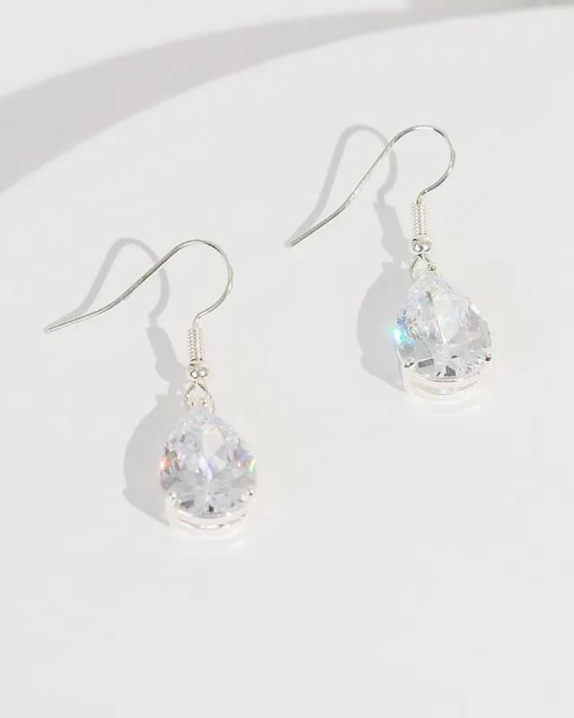 Silver Tear Drop Hook Earrings sold by Collete Hayman