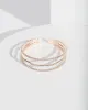 Rose Gold Crystal Triple Row Cuff Bracelet sold by Collete Hayman