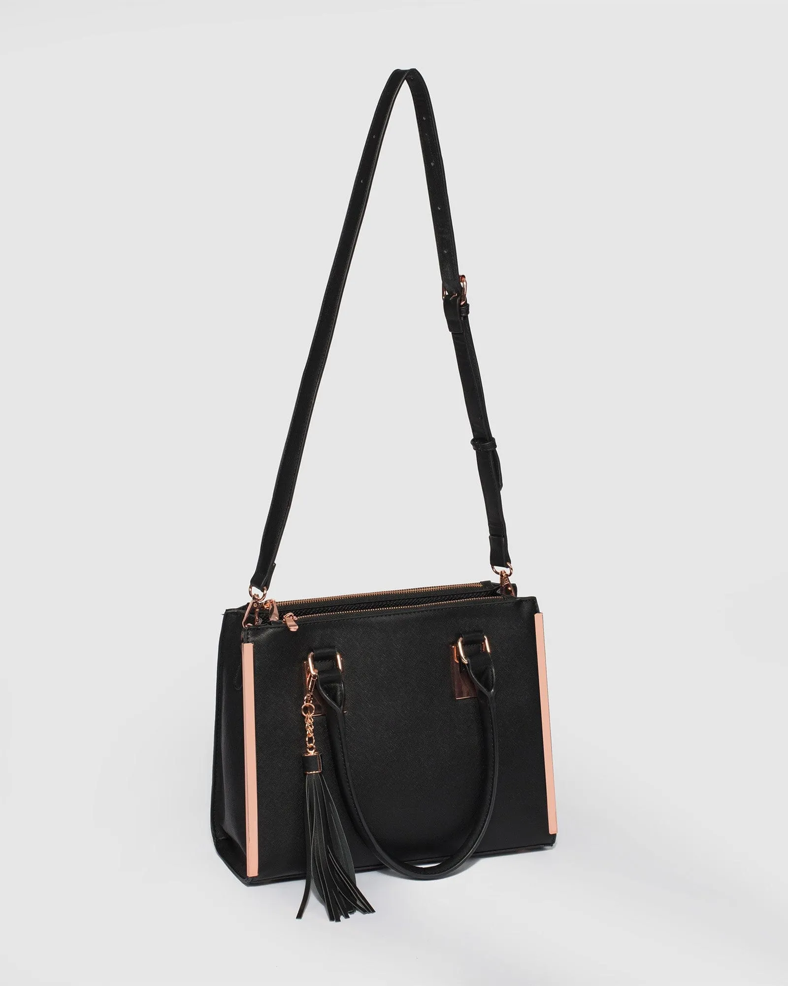 Black And Rose Gold Lucy Tote Bag sold by Collete Hayman product image thumbnail 4
