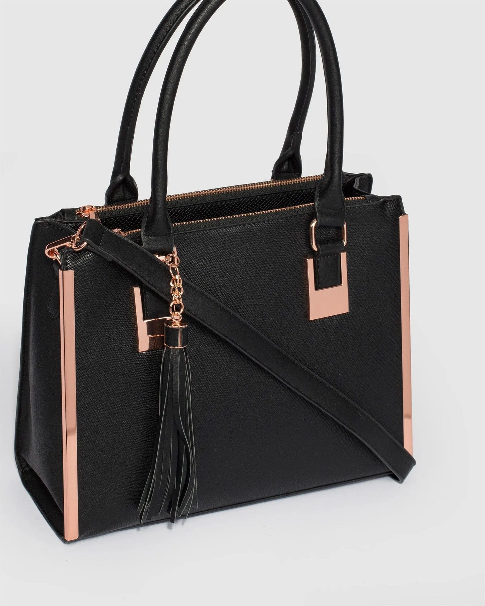 Black And Rose Gold Lucy Tote Bag sold by Collete Hayman product image thumbnail 3