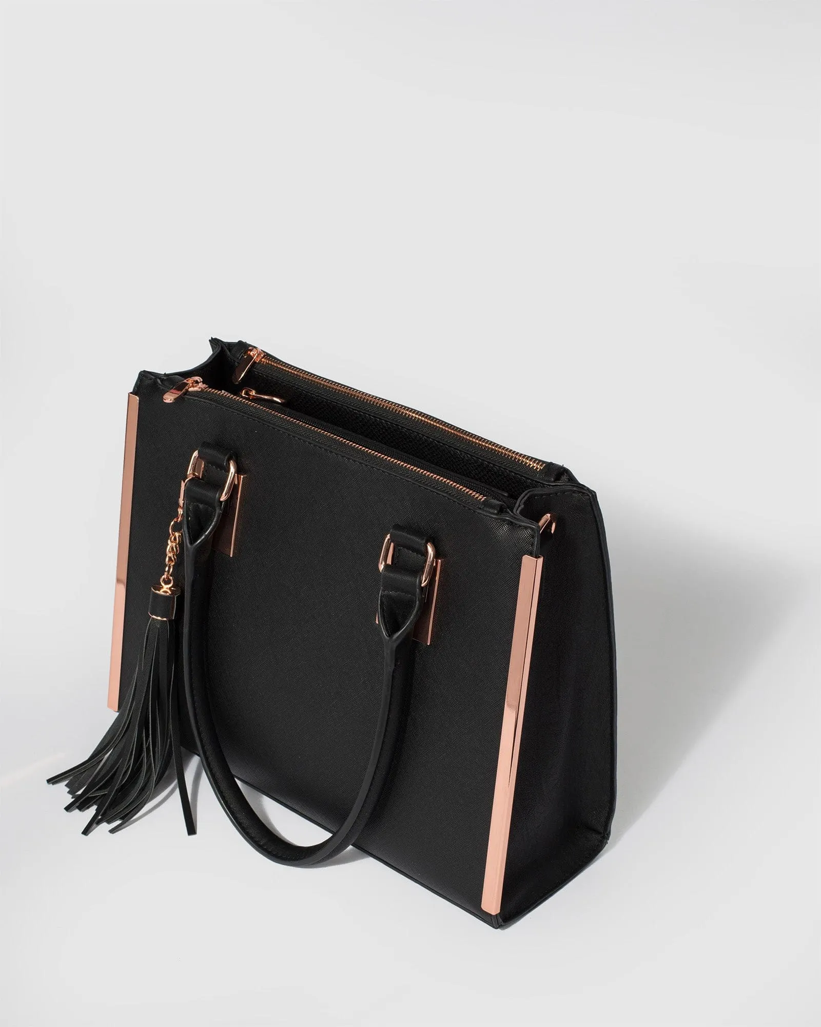 Black And Rose Gold Lucy Tote Bag sold by Collete Hayman product image thumbnail 5