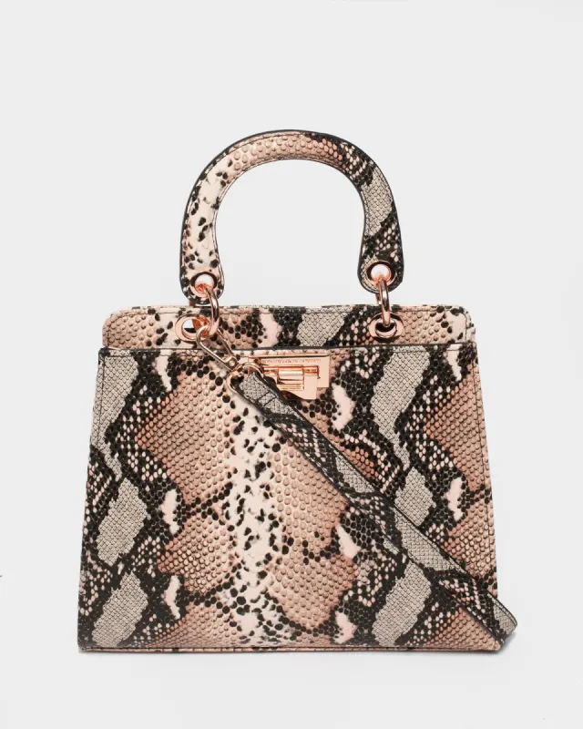 Print Jaelyn Ring Handle Tote Bag sold by Collete Hayman