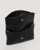Black Smooth Zoe Foldover Clutch Bag With Gunmetal Hardware sold by Collete Hayman