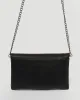 Black Smooth Zoe Foldover Clutch Bag With Gunmetal Hardware sold by Collete Hayman