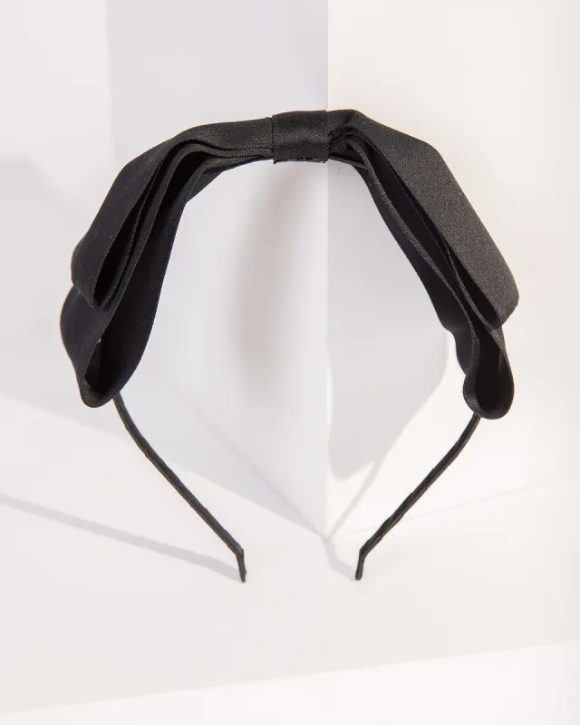 Black Large Bow Headband sold by Collete Hayman