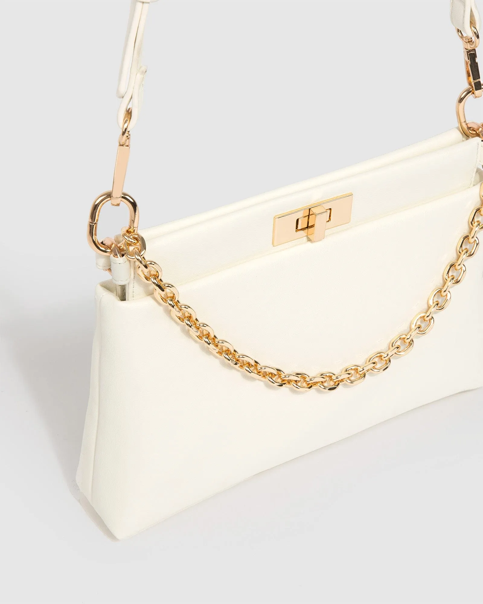 White Lorelie Chain Shoulder Bag sold by Collete Hayman product image thumbnail 3