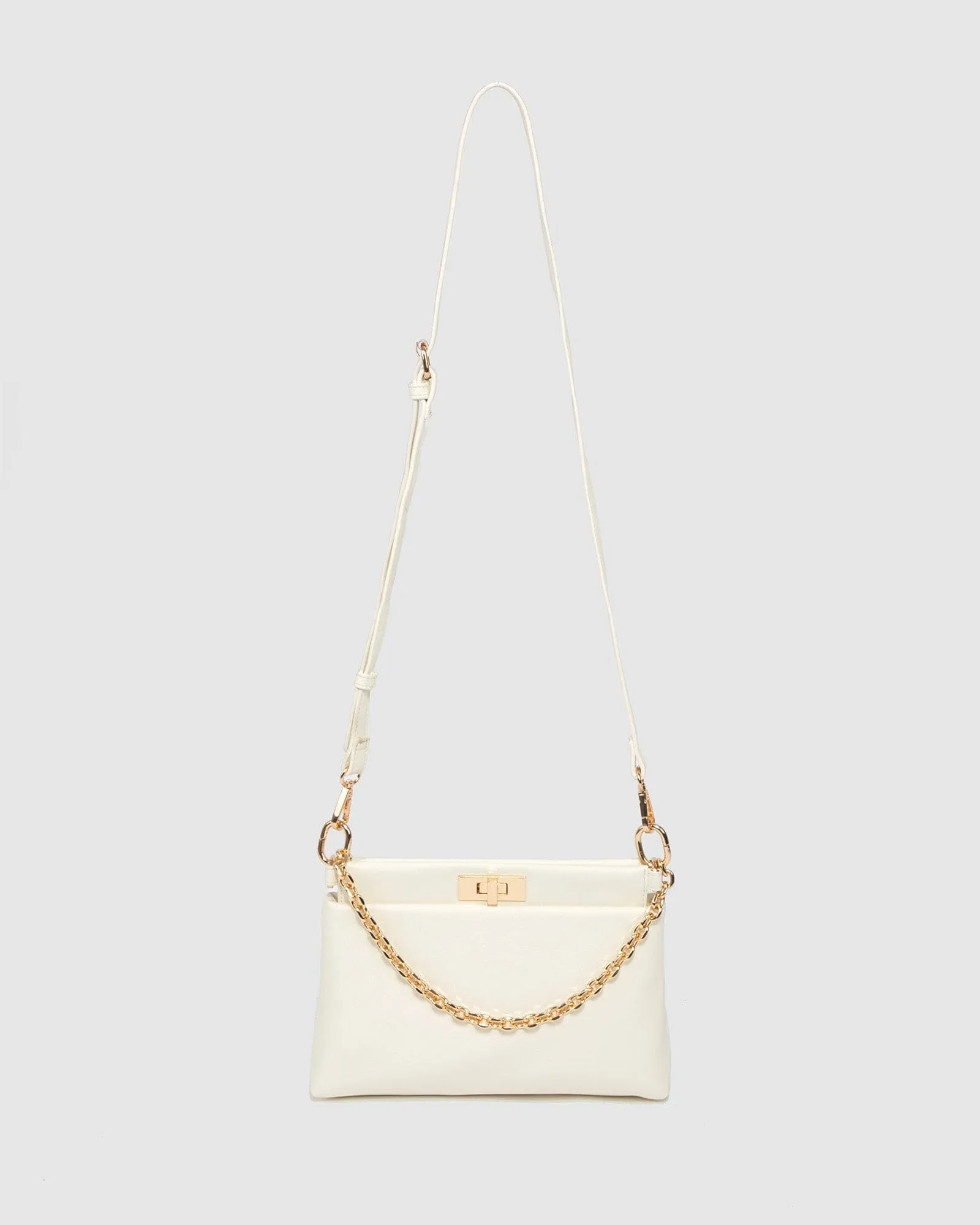 White Lorelie Chain Shoulder Bag sold by Collete Hayman product image thumbnail 4