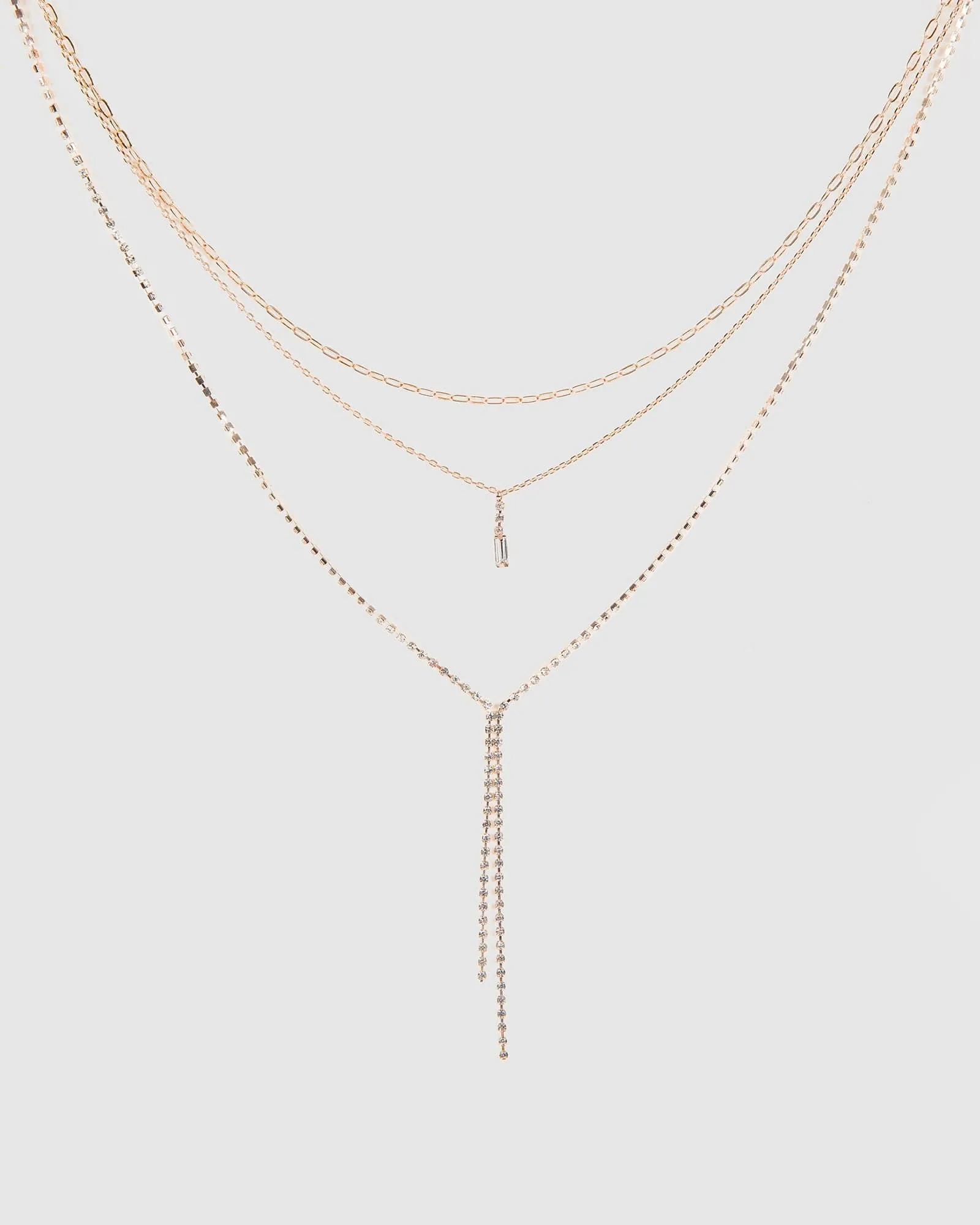 Rose Gold 3pk Dangle Chain Necklace sold by Collete Hayman