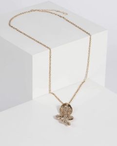 Gold Crystal Snake Pendant Necklace sold by Collete Hayman