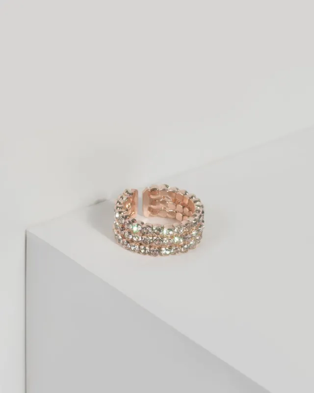 Rose Gold Crystal Wrapped Ring sold by Collete Hayman