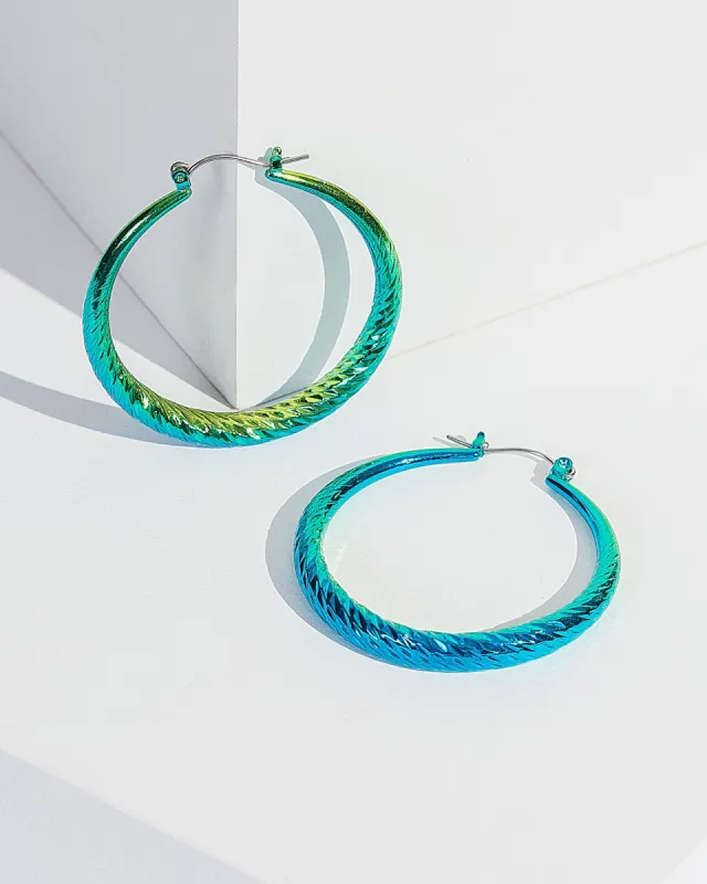 Green Ombre Hoop Earrings sold by Collete Hayman