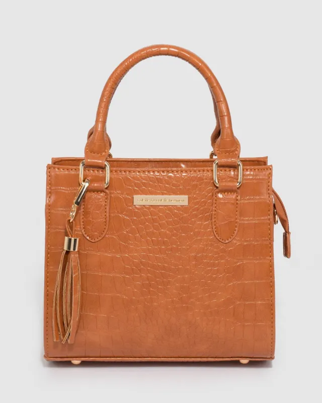 Tan Sia Mini Tassel Tote Bag sold by Collete Hayman