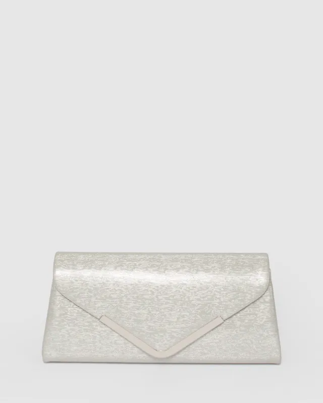 Paula Silver Clutch Bag sold by Collete Hayman