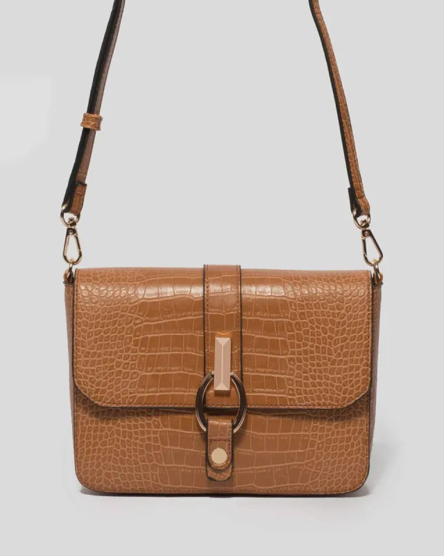 Tan Elissa Crossbody Bag sold by Collete Hayman