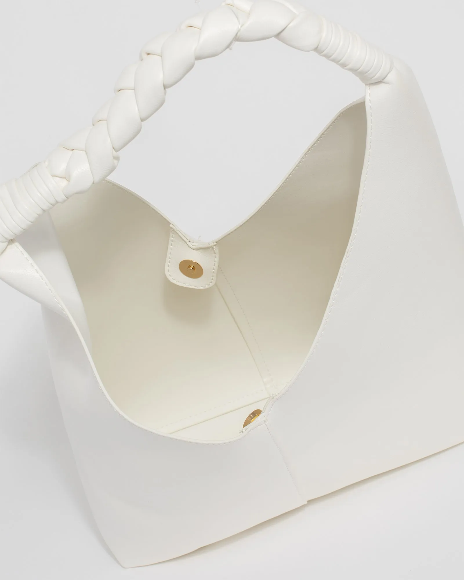 White Ophelia Slouch Bag sold by Collete Hayman product image thumbnail 5