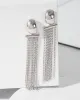 Silver Metal Tassel Drop Earrings sold by Collete Hayman