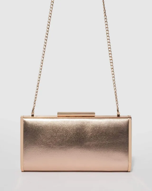 Rose Gold Kendall Clutch Bag sold by Collete Hayman