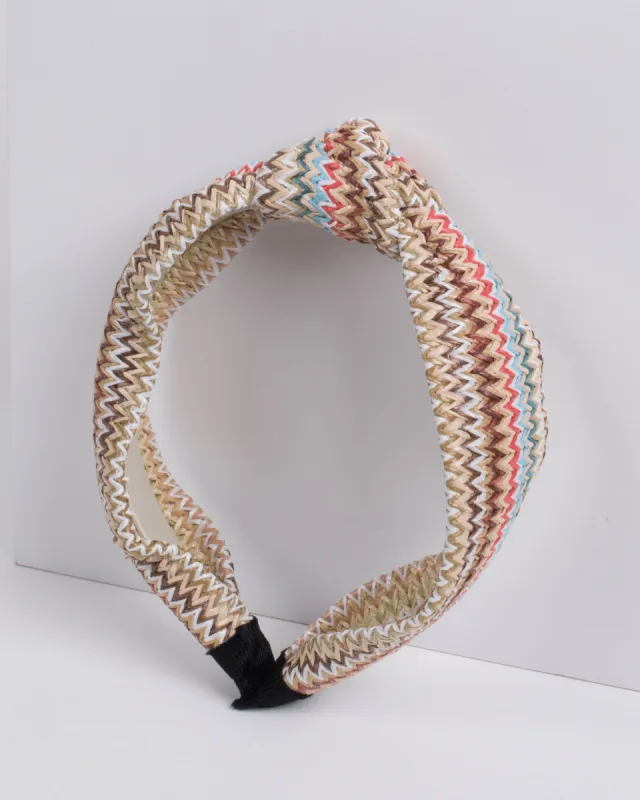 Multi Colour Weave Knotted Headband sold by Collete Hayman