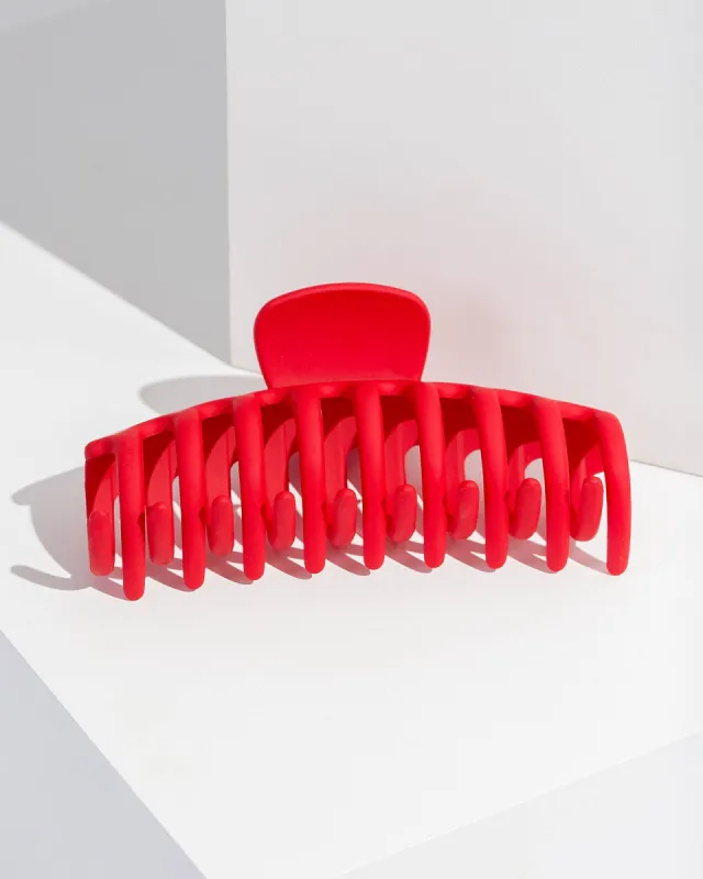 Red Round Matte Claw Clip sold by Collete Hayman