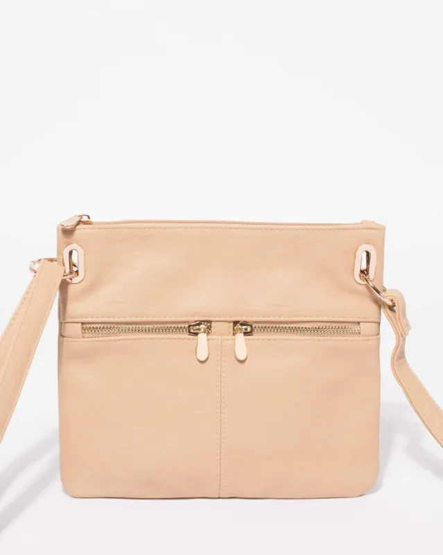 Beige Keya Small Bag With Gold Hardware sold by Collete Hayman