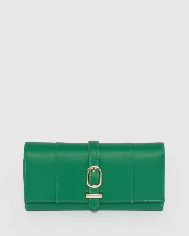 Natalie Buckle Green Wallet sold by Collete Hayman
