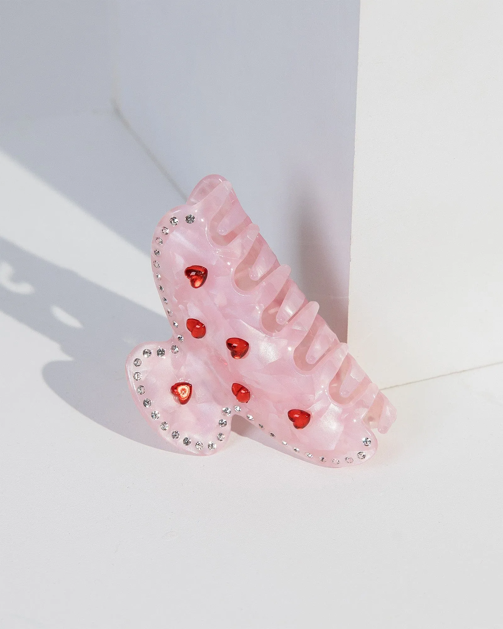 Pink Hearts Acrylic Claw Clip sold by Collete Hayman product image thumbnail 2