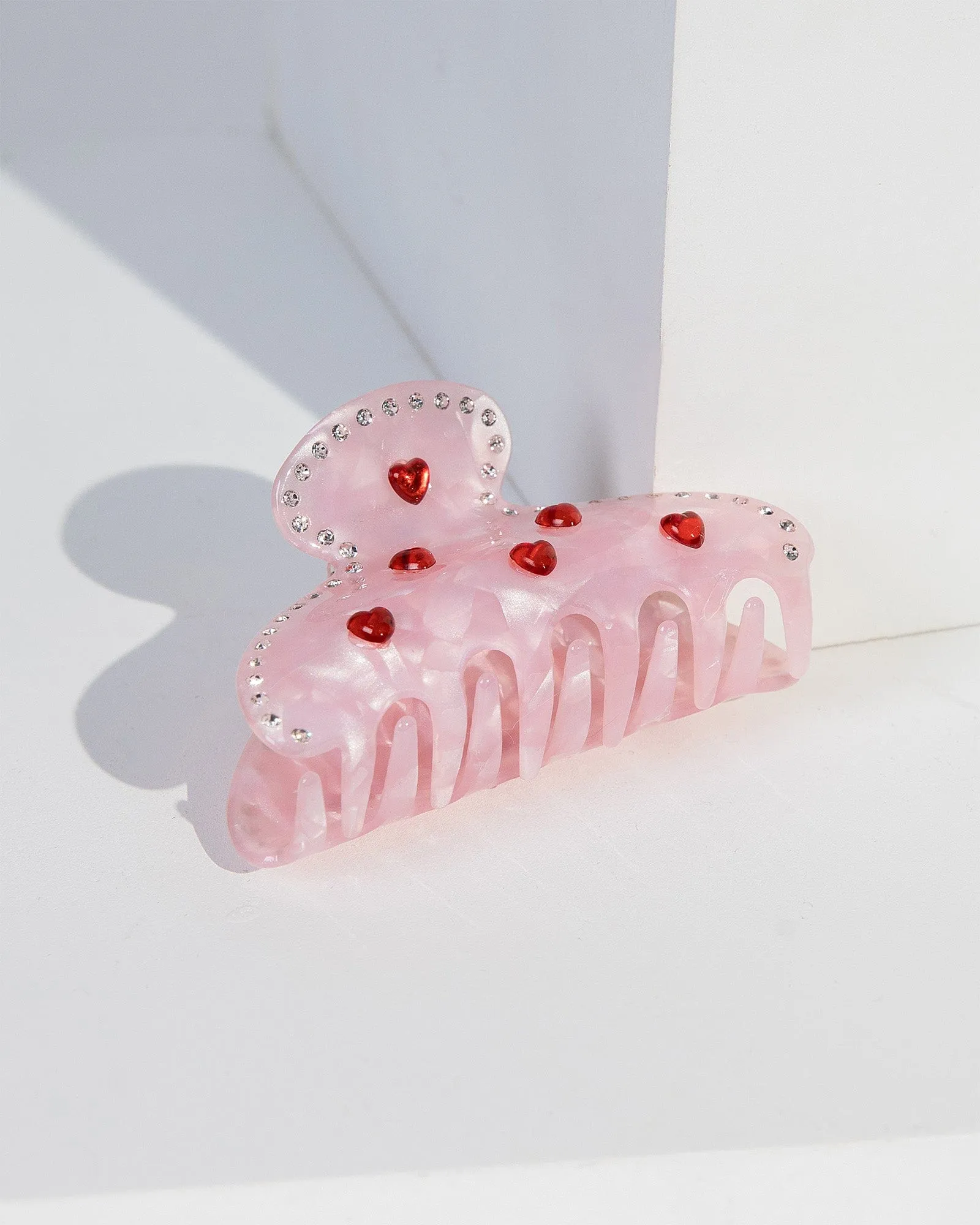 Pink Hearts Acrylic Claw Clip sold by Collete Hayman