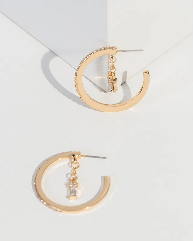 Crystal Statement Hanging Hoop Earrings sold by Collete Hayman