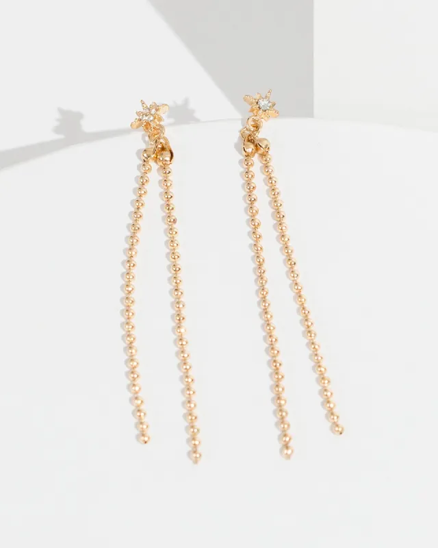 Gold Starlight Tassel Earrings sold by Collete Hayman