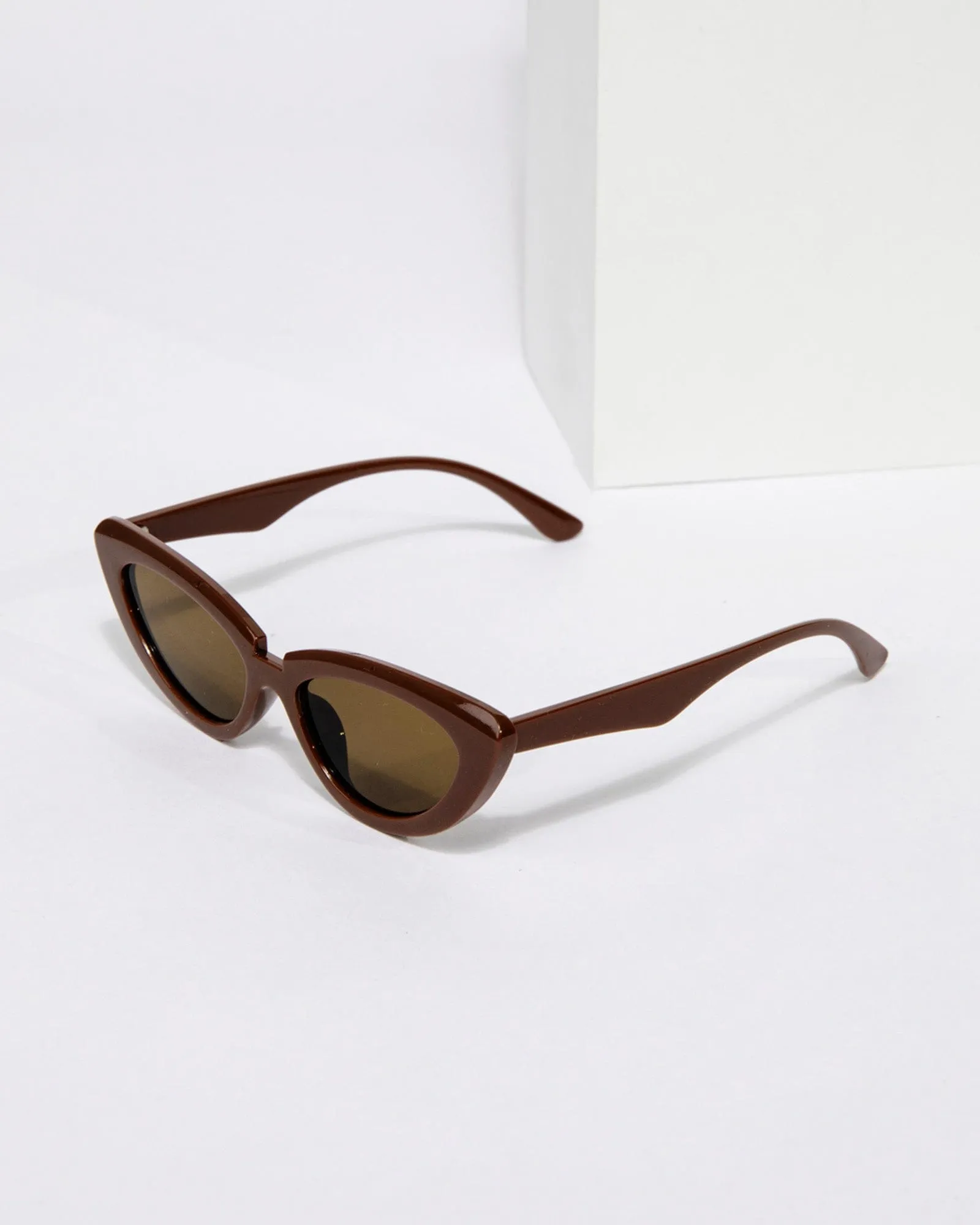 Burgundy Cut-Out Cat-Eye Shape Sunglasses sold by Collete Hayman product image thumbnail 2