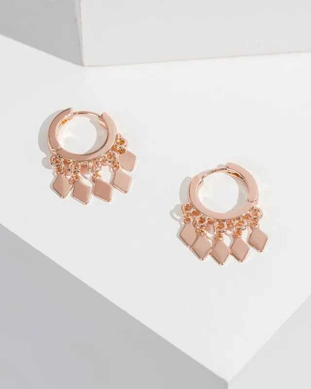 Rose Gold Fine Pendant Huggie Hoop Earrings sold by Collete Hayman