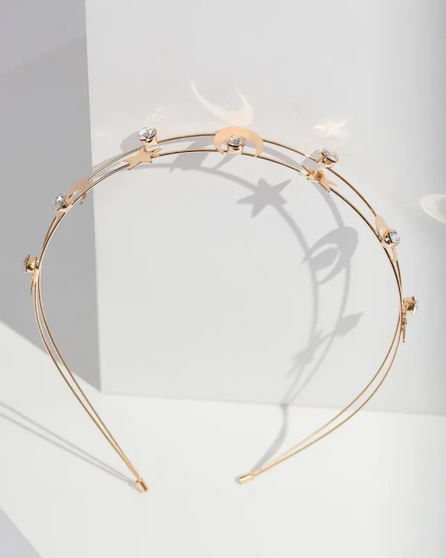 Gold Moon And Star Headband sold by Collete Hayman