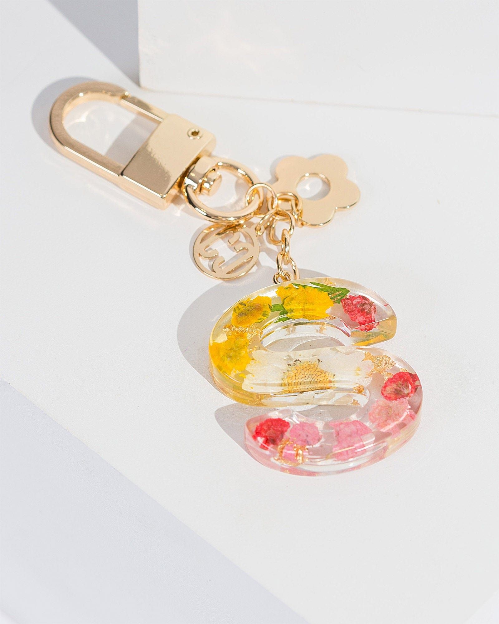 S - Initial Bag Charm Flower sold by Collete Hayman