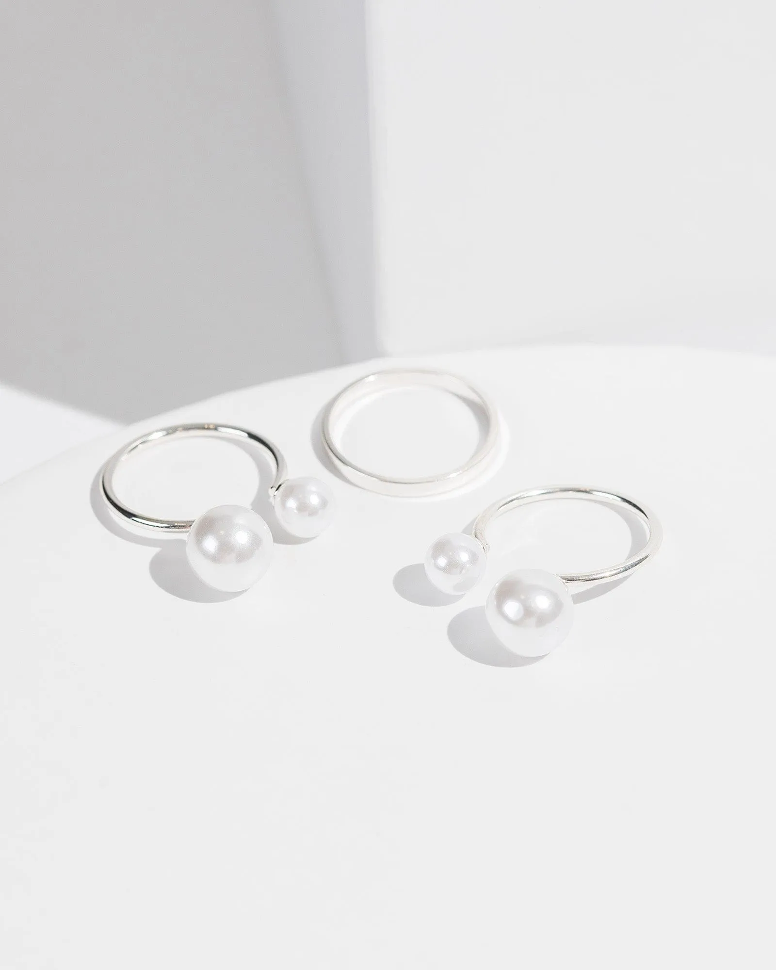 White Double Pearl Ring Pack sold by Collete Hayman