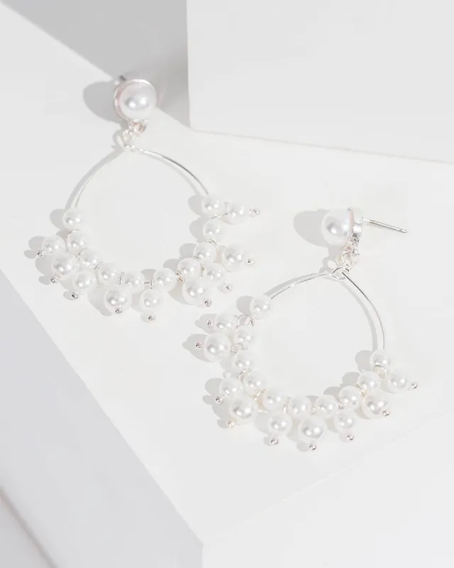 Pearl Cluster Drop Earrings sold by Collete Hayman